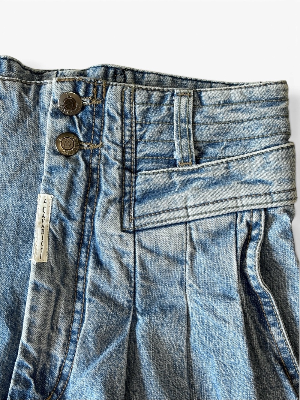 Vintage Z Cavaricci Jeans Size 28 High Rise Pleated Tapered Mom Jeans Made USA - Picture 12 of 13